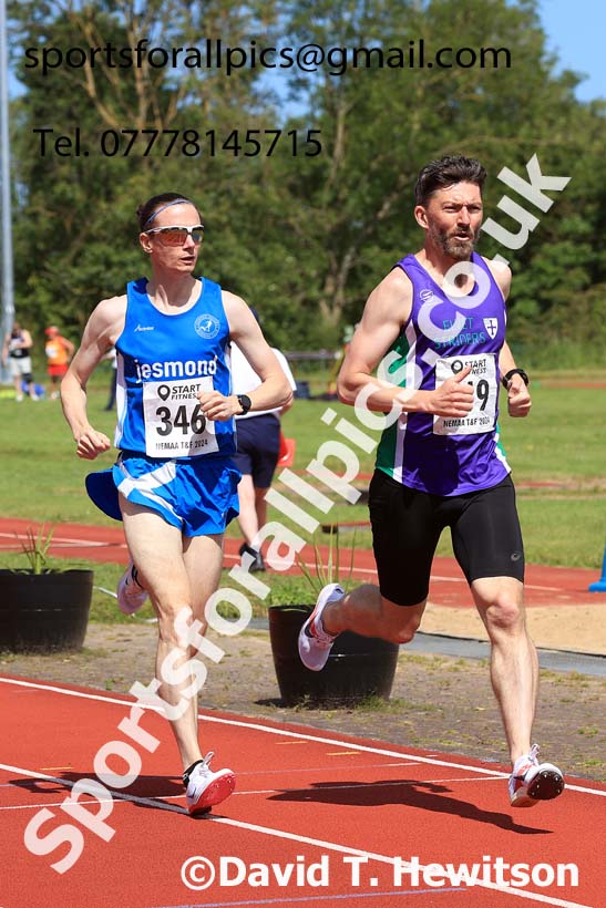 Mens 800 metres, 2024 NE Masters Track and Field Champs., Monkton Stadium, Jarrow.  Photo: David T. Hewitson/Sports for All Pics